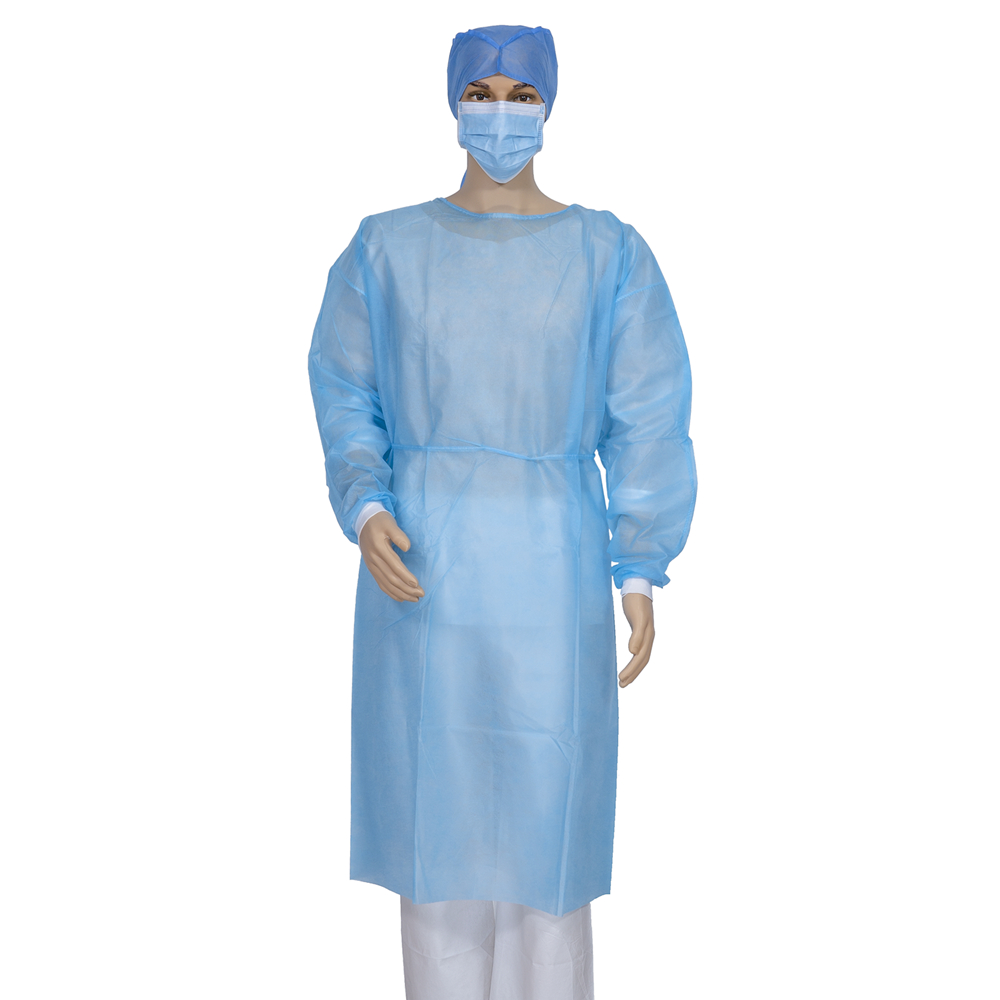 PP40g blue isolation gowns1
