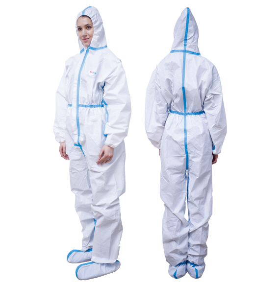 Protective Coverall With Taped Seams