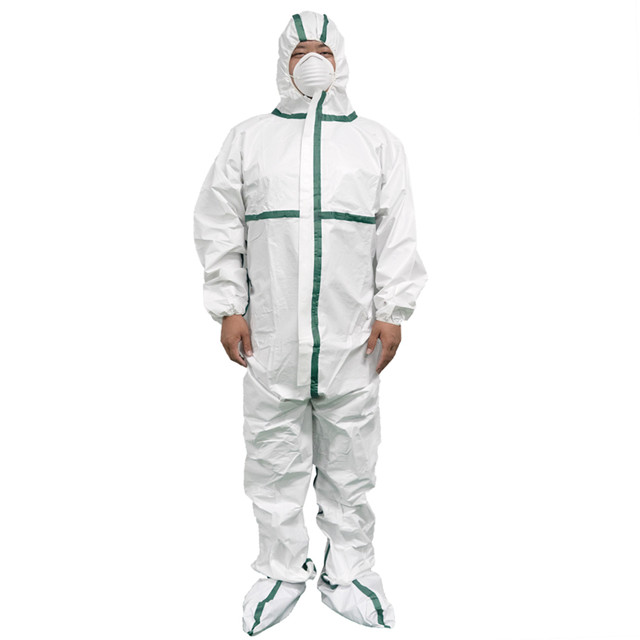 Protective Coverall With Taped Seams