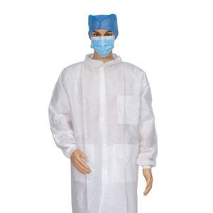 SMS Lab Coat With Knitted Cuffs & Pockets