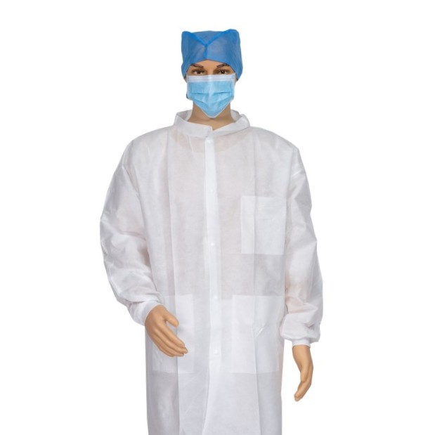 SMS Lab Coat With Knitted Cuffs & Pockets