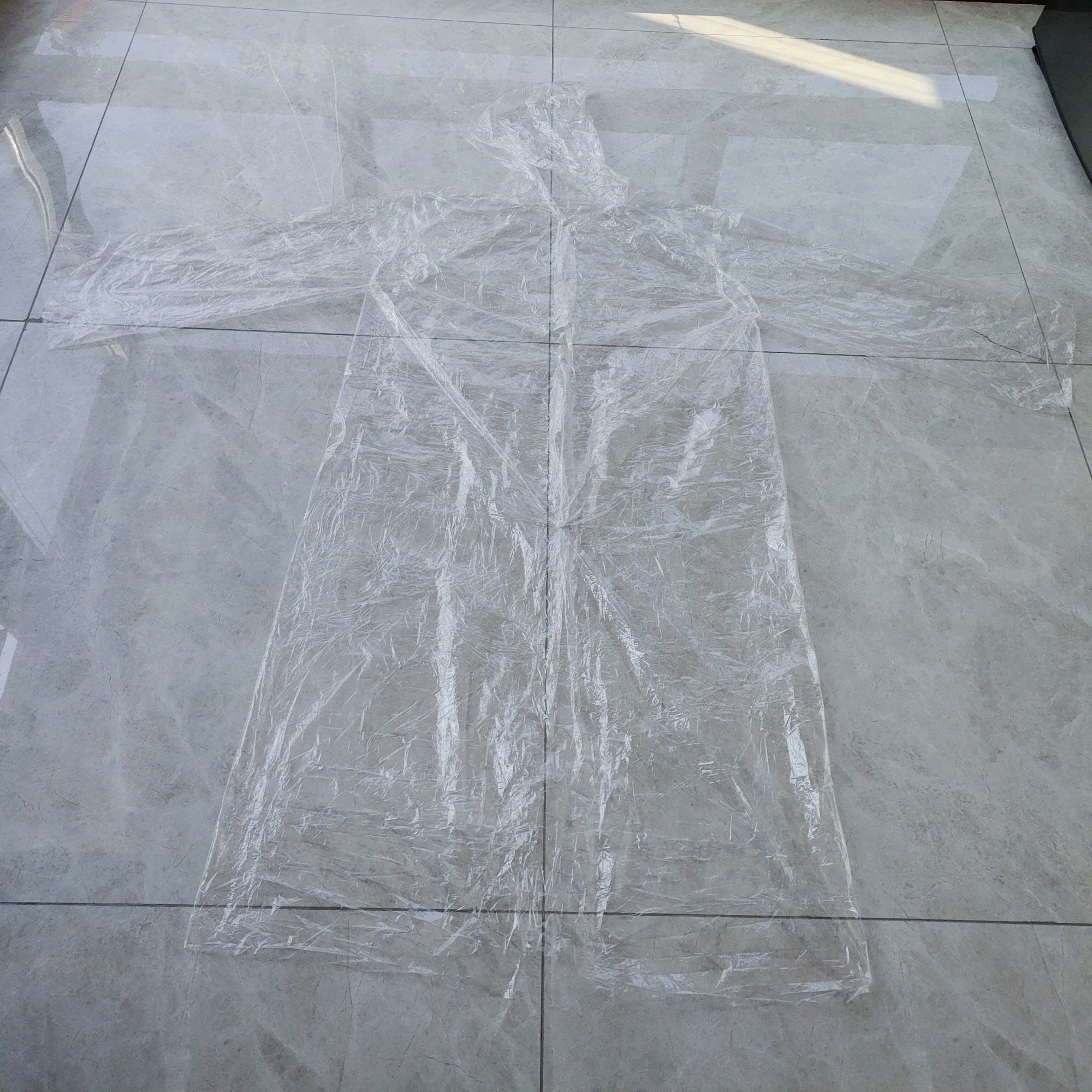 clear PE raincoat 1