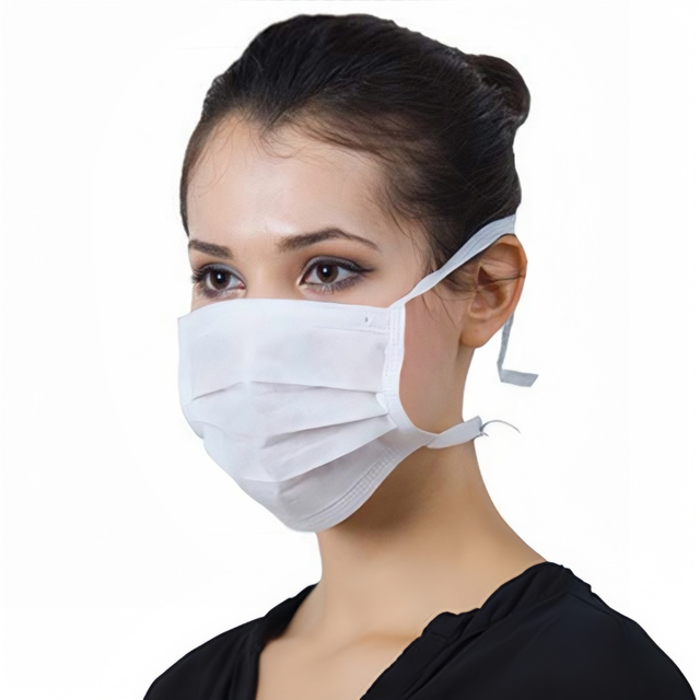 Tie-On Surgical Face Mask Disposable 3-Ply Medical Mask with Ties